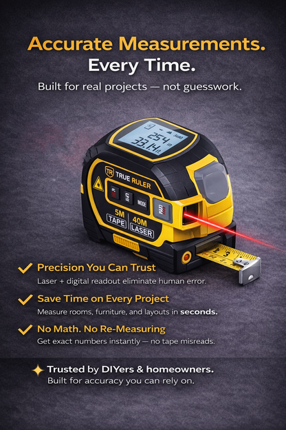 True Ruler™ — The Ultimate 3-in-1 Tool